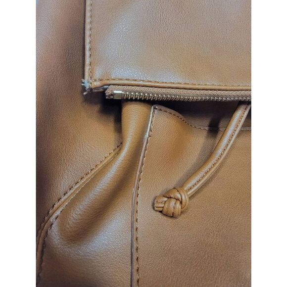 Leather Bag Backpack Baby Bag Gold Classy May San - Picture 5 of 13